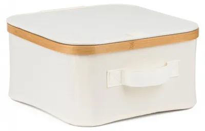 Immagine prodotto di Contenitore G21 30 x 30 x 15 cm, bambù con coperchio, beige