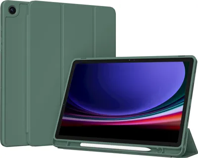 Productafbeelding van Accezz Smart Silicone Bookcase voor de Samsung Galaxy Tab A9 Plus - Donkergroen