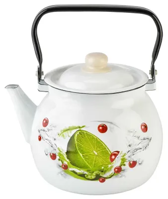 Produktbild von Teekanne, emailliert, 3,5 L  Limette mit Deckel, Wasserkessel