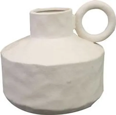 Produktbild von Ter Steege Vase-Krug, Keramik, Weiß, Durchmesser 27 cm, Höhe 24 cm, Öffnung 8,7 cm