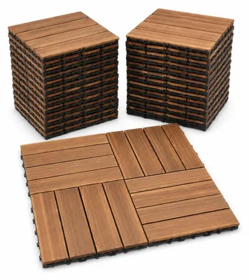 Produktbild von Set mit 36 Holzfliesen, 30 x 30 cm, mit Klicksystem