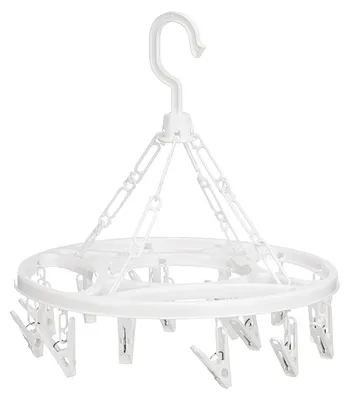 Produktbild von Camping WÄSCHETROCKNER KARUSSEL mit 15x Klammern aus Kunststoff Wäschespinne Wäscheleine 71 (Weiss)