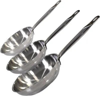 Produktbild von Famanu Set von 3 Edelstahl-Bratpfannen - 24, 28 und 32 cm