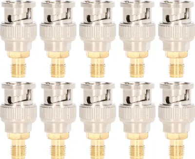 Produktbild von 10-teiliges HF-Koaxial-Adapterkabel-Stecker-Set (SMA-Buchse auf BNC-Stecker)