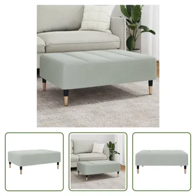 Produktbild von The Living Store Fußhocker Hellgrau 77x55x31 cm Samt