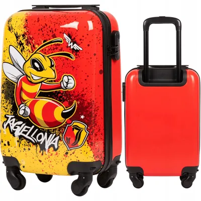WINGS JAGIELLONIA Walizka MAŁA kabinowa PODRĘCZNA bagaż PODRÓŻNY 4 KÓŁKA - zdjęcie 1
