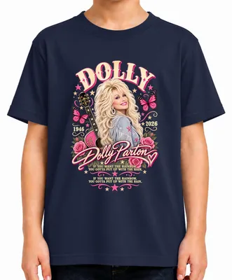 Produktbild von Dolly Parton In Loving Memory 1946 2026 Country Musik Legende RIP Kinder T-Shirt, Navy, 116