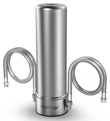 Productafbeelding van Waterdrop AS13 Onderkast waterfiltersysteem, 30.000 liter capaciteit, NSF/ANSI 42 gecertificeerd, 5-traps roestvrijstalen waterfilter voor onder de wastafel, produceert drinkwater, vermindert lood, chloor en onaangename smaken