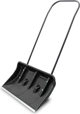 Produktbild von Bituxx Schneeschieber mit Bügelgriff und Laufrollen 80cm breit Schwarz MS-18703