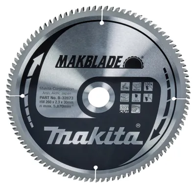 Zdjęcie produktu dla Piła tarczowa Makita MAKBLADE 260 x 30 x 2,3 mm 100 zębów ( B-32873 ) do drewna
