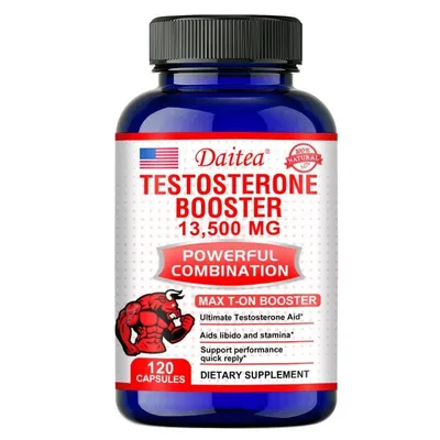 Produktbild von Testosteron 13500 mg (120 Kapseln) Nahrungsergänzungsmittel, Libido, Ausdauer, Fruchtbarkeit, Männergesundheit, Stimmung, Muskeln