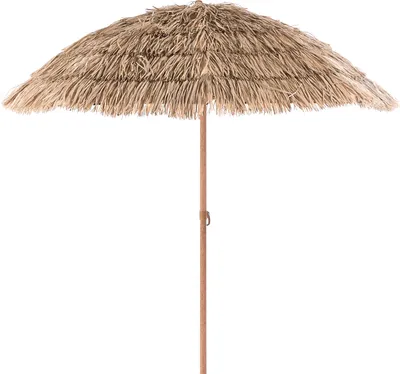 Zdjęcie produktu dla BELIANI Parasol ogrodowy naturalny materiał poliestrowy rura ze stali ⌀ 175 cm nowoczesny