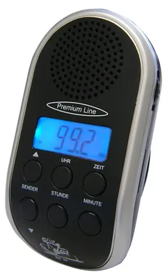 Produktbild von Fahrradradio BR 24 mit MP3-Anschluss, LCD-Anzeige mit Hintergrundbeleuchtung, Uhr und Leucht-LED