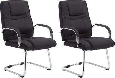 Produktbild von 2er Set Stühle HLO-CP11 Stoff schwarz
