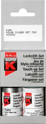 Produktbild von Auto-K Lackstift VW Audi kristallsilber LY7T mit Klarlack 2x 9ml