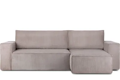 Obrázek produktu pro Rohová pohovka Konsimo s funkcí spaní, levá/pravá, s područkami "NAPI", béžová, manšestrová tkanina, loft, 262x89x148cm