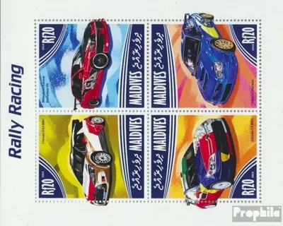 Produktbild von Briefmarken Malediven 2014 Mi 5249-5252 Kleinbogen (kompl. Ausg.) postfrisch Rallye-Rennen