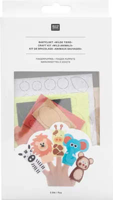 Produktbild von Bastelset Fingerpuppen "Tiere"