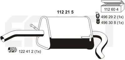 Produktbild von ERNST 112215 Endschalldämpfer für VW Lupo (6X1, 6E1) Auspuff
