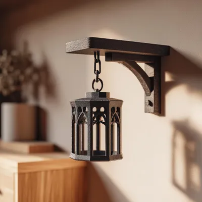 3D-gedruckte gotische Wanddekoration an einer Kette – Decords, Produktansicht 1