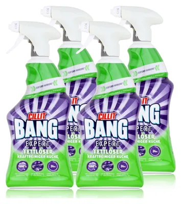 Produktbild von Cillit Bang Expert Fettlöser Kraftreiniger Küche 750ml Sprühflasche (4er Pack)
