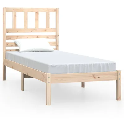 Image de vidaXL Lit en bois massif 75x190 cm pin