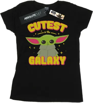 Produktbild von Star Wars - "The Mandalorian Cutest In The Galaxy" T-Shirt für Damen BI43022 (M) (Schwarz)