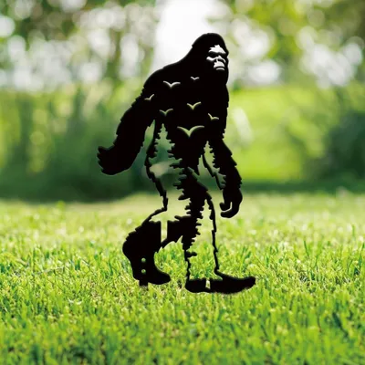Immagine prodotto di Solidchoice - Decorazione da giardino in metallo a forma di Sasquatch, ideale per l'esterno