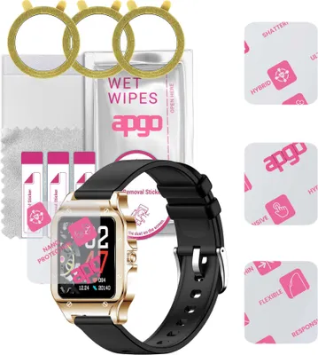 Produktbild von apgo 3 Stück Schutzglas, klar, kompatibel mit Colmi LAND 2S Smartwatch, Hybrid 8H, Ersatz für Hartglas, Displayschutzglas, Bildschirmschutz, Displayschutz, kratzfest