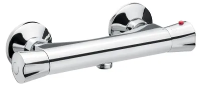 Produktbild von CALMA Brause-Thermostat chrom mit 38°C Sicherheitssperre, 1/2 Zoll Brauseabgang