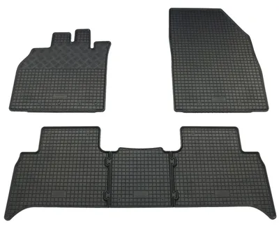 Gummifußmatten Set 5-teilig für Renault Senic + Grand Scenic (2009-), schwarz