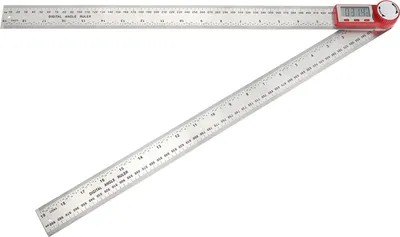 Obrázek produktu pro Digitální pravítko z nerezové oceli, elektronický 360° měřicí nástroj pro měření úhlů a délek od 0 do 500 mm