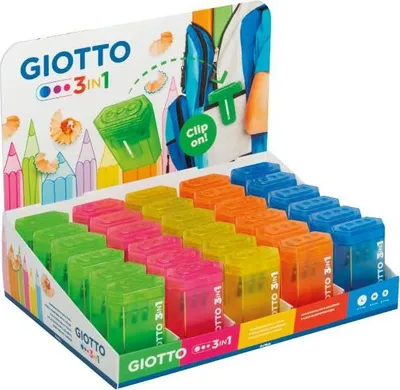 Obrázok produktu pre Giotto F232100, Ručný orezávač ceruzky, Rôzne farby, Všestranný, 30 kusov