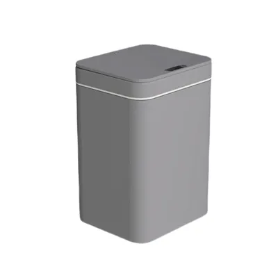 Imagen del producto de Cubo de basura inteligente AIORBER con tapa automática, ideal para salón, cocina o baño, de 29 x 23,5 x 20 cm, color gris