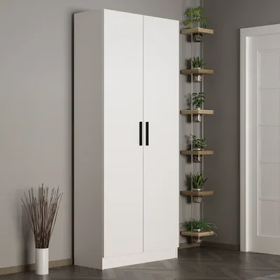 Obrázek produktu pro Skye Decor, Noah - 8198, interiérový stojan, bílý, 100 % MELAMÍNOVÁ DŘEVĚNÁ DESKA, 90 x 35 x 210 cm