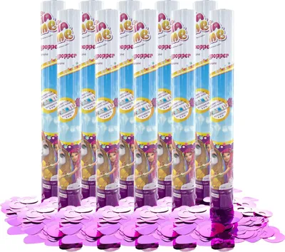 Produktbild von Party Factory `Mia and Me´ Party Popper 10er Set, 40 cm Konfettikanone mit bunt schimmerndem Konfetti, bis zu 8 m Flughöhe