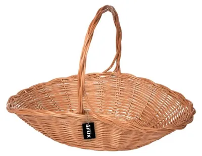 Produktbild von Geschenkkorb Weide oval großer Präsentkorb geflochten Henkelkorb 50x32cm