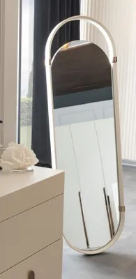 Obrázok produktu pre Stojace zrkadlo Oválny stojan Zrkadlo v celej dĺžke Veľké zrkadlo
