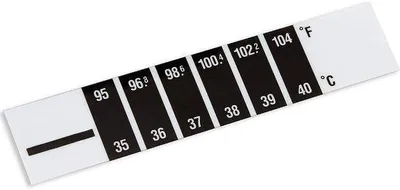 Produktbild von 10 Stück Baby-Vorerwärmungsthermometer-Strips - LCD-Anzeige