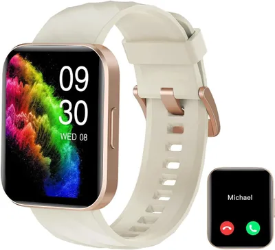 Produktbild von RUIMEN Smartwatch 1.85" HD Touch Fitness Uhr mit Telefonfunktion 100+ Sportmodi Herzfrequenz & SpO2 Schlafmonitor wasserdichte Smart Watch