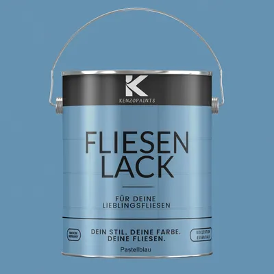 Produktbild von Kenzopaints 2,5Liter Fliesenlack Fliesenfarbe - Pastellblau (RAL 5024)