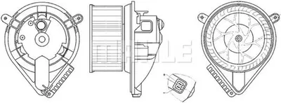 Produktbild von MAHLE AB 272 000S Gebläsemotor Innenraumgebläse passend für MERCEDES-BENZ VITO Bus (638) V-Klasse (W638/2) VITO Kasten (638) V-Klasse Kastenwagen