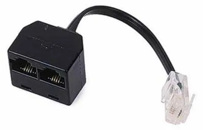 Obrázok produktu pre Dönges modulárny Y-adaptér RJ45 8(8), dĺžka kábla 0,1 m, čierny (adaptér)