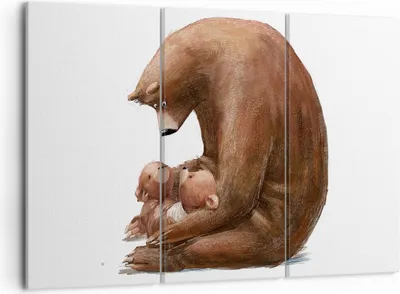 Produktbild von Bild auf Leinwand - Leinwandbild - 3 Teile - Bär Teddybären Kinder - 105x70cm - Wand Bild - Wanddeko - Wandbilder - Leinwanddruck - Bilder - Wanddekoration - Leinwand bilder - Wandbild - CE105x70-4732