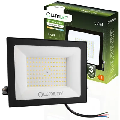 Produktbild von LUMILED LED Strahler 100W Superhell Außenstrahler 9000Lm LED Fluter Strahler für Außen IP65 Wasserdicht 4000K Neutralweiß Scheinwerfer Flutlichter schwarz Flutlichtstrahler