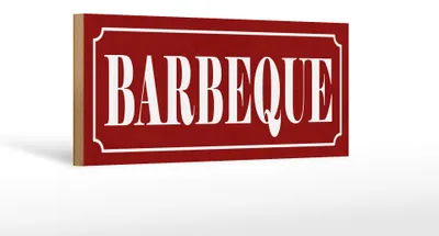 Produktbild von Holzschild Hinweis 27x10cm Barbeque