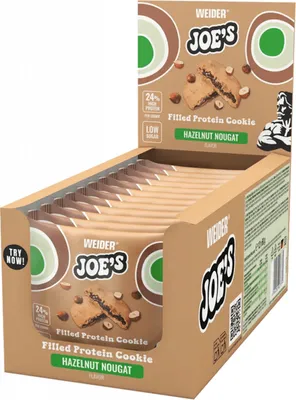 Produktbild von Weider Joe's Filled Protein Cookie (12x60g) Hazelnut Nougat - Funktionelle Lebensmittel - Eiweiß-Snacks