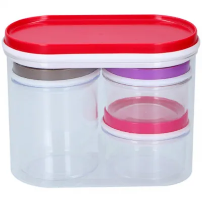 Produktbild von Alpina Aufbewahrungsboxen 4 Stück transparent | 2 Stk