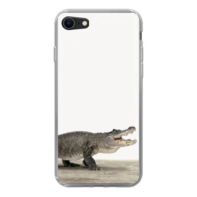 Produktbild von MuchoWow® Handyhülle Schutzhülle Hülle für iPhone 8 Kinder - Krokodil - Junge - Kinder - Mädchen Silikon Softcase Handy Hülle - Schutzhaube