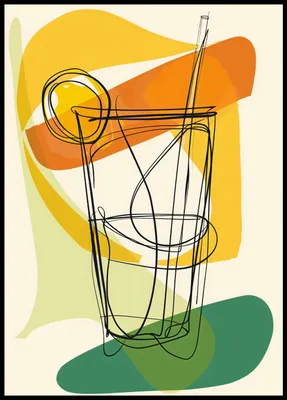 Produktbild von Poster 64x90cm Cocktail Kunst
